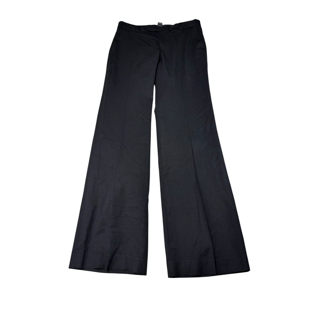 Banana Republic Black Wool Stretch Wide Leg Pants Trousers Womens 4L W32 L34